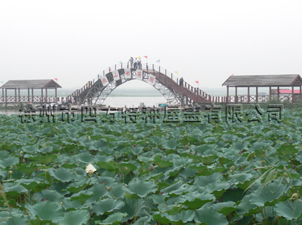 微山湖荷園網(wǎng)架橋鋼構(gòu)廊